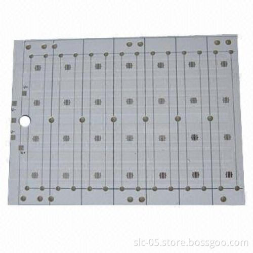 Single-sided aluminum PCBs, soldermask white and 1.6mm thickness board for Garden lamp